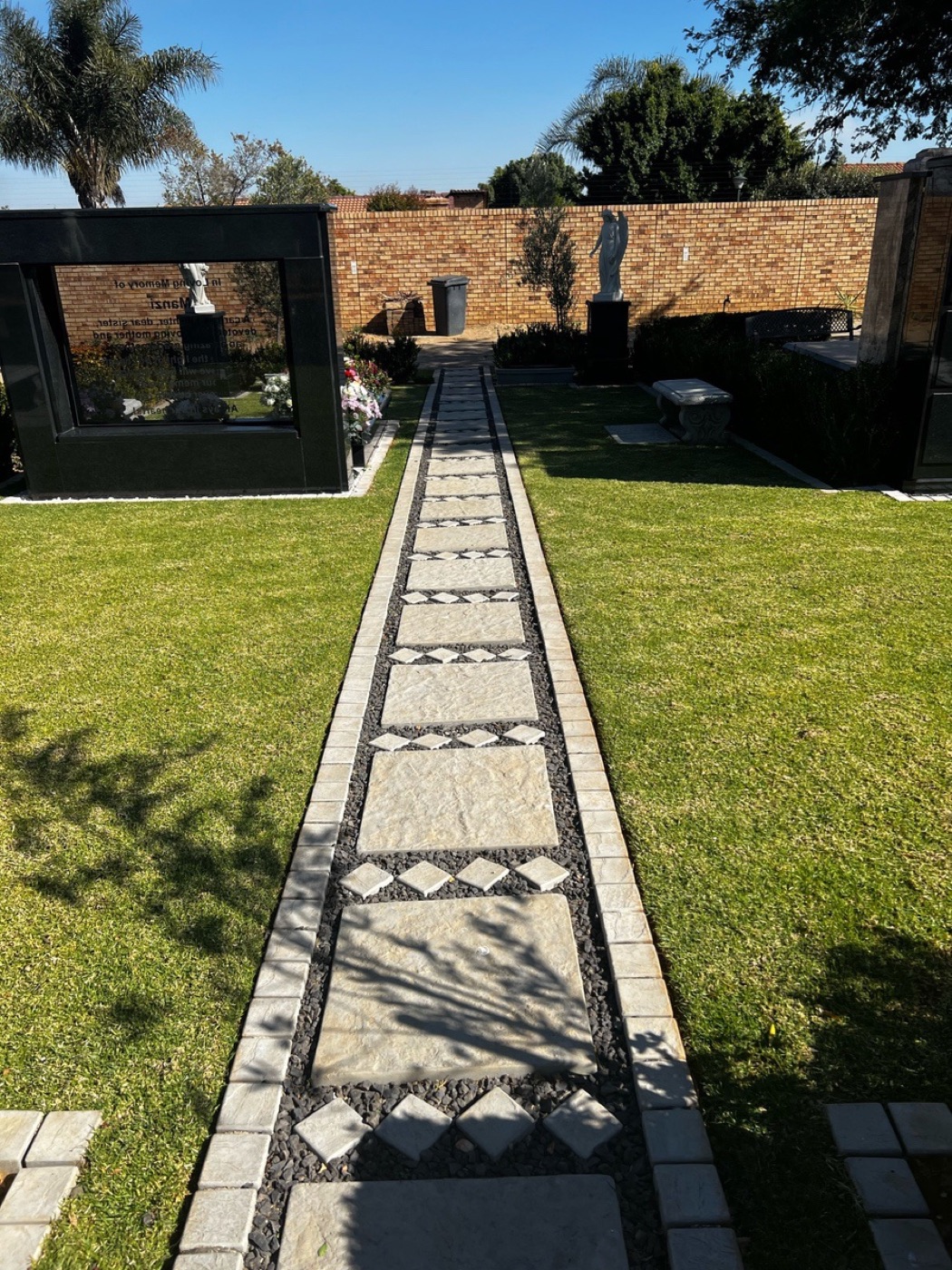 Beautiful walkway in private Estate at Fourways Memorial Park